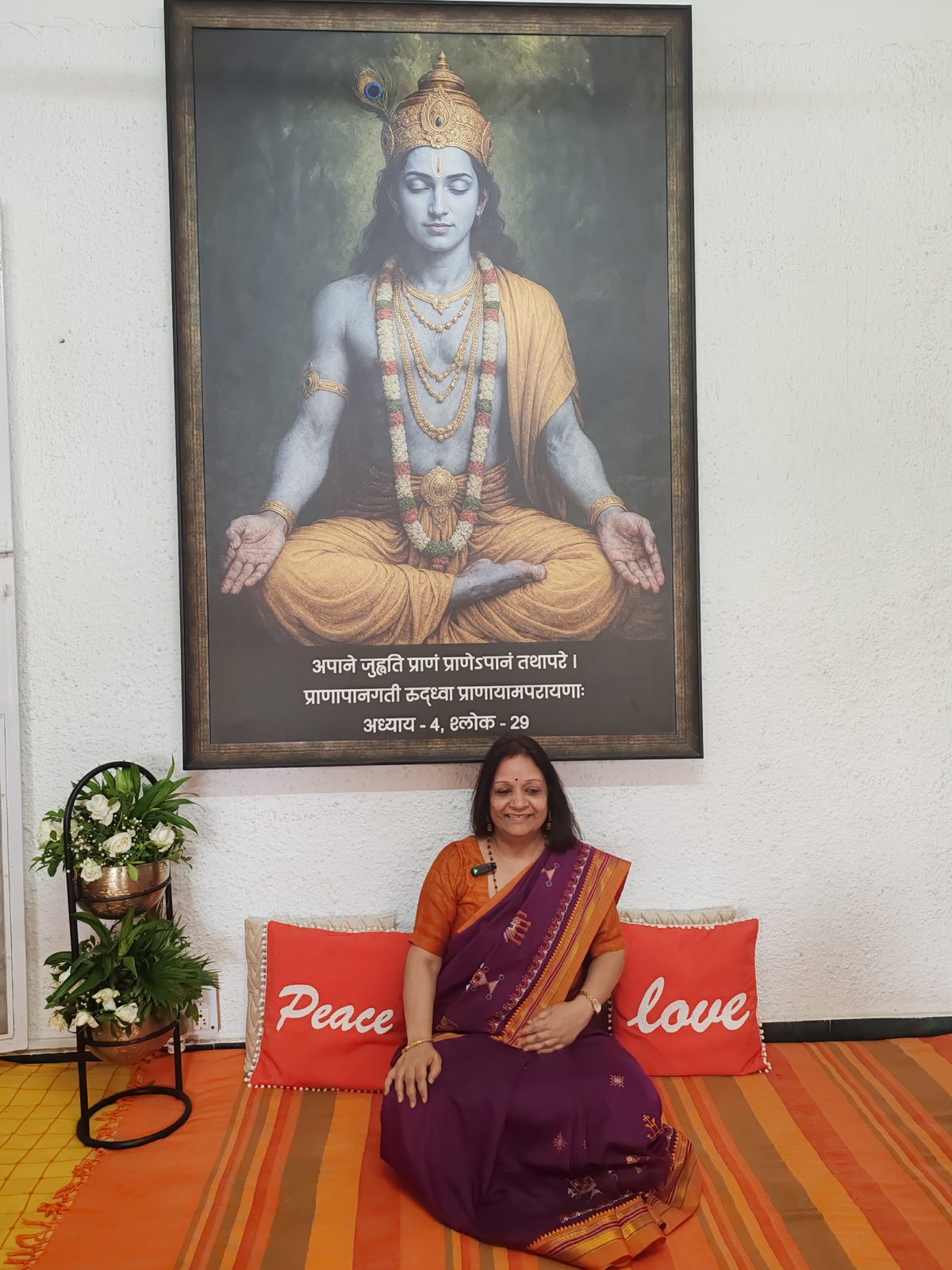 Muni seated in meditation